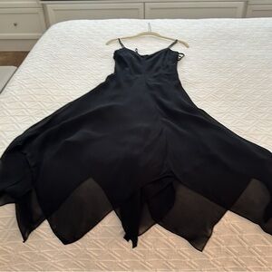 EUC RALPH by Ralph Lauren Black Handkerchief Dress SZ: S